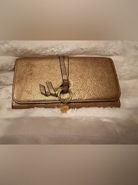 Authentic Metallic Gold Chloe Wallet